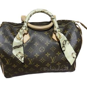 TWO Silk Scarves for Handbag